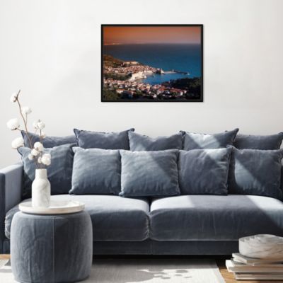 Toile imprimée Hauteurs Colliour montée sur châssis bois en pin 60x80 cm
