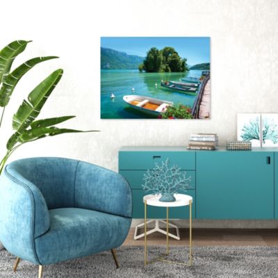 Toile imprimée Lac d'Annecy Dada Art montée sur châssis bois en pin 60x80 cm