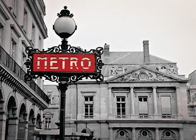 Toile imprimée métro de Paris L.80 x H.60cm Dada Art