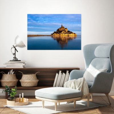 Toile imprimée Mont St Michel Landscape 60X90 montée sur châssis bois en pin 60x90 cm
