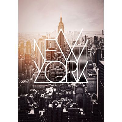 Toile Imprimée New York Design 55 x 75 cm