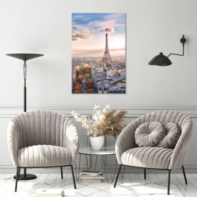 Toile imprimée Paris Door 60X90 montée sur châssis bois en pin 60x90 cm