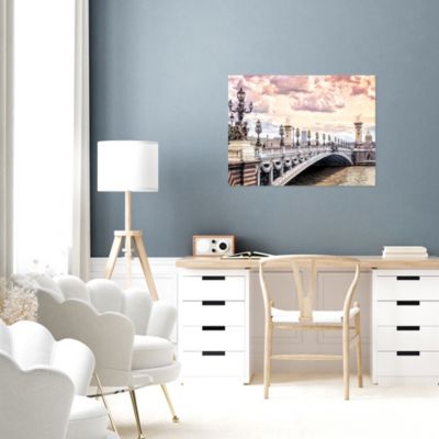 Toile imprimée pont de Paris Dada Art montée sur châssis bois en pin 60x80 cm