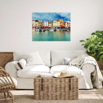 Toile imprimée port Dada Art montée sur châssis bois en pin 60x80 cm