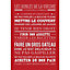 Toile imprimée Règles de la Cuisine rouge 45 x 65 cm