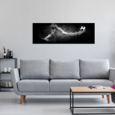 Toile imprimée Shoot montée sur châssis bois en pin 45x135 cm