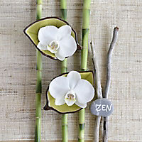 Toile imprimée Zen Fleurs 30 x 30 cm