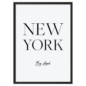 Toile New York big apple noir et blanc 50 x 70 cm