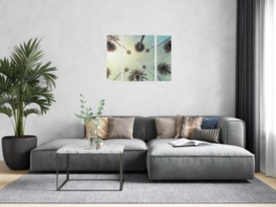 Toile palmes 65 x 65 cm Ceanothe