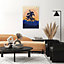 Toile palmier bleu, orange Dada Art l.50 x H.70 cm