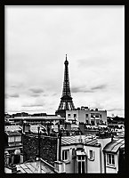 Toile Paris sunset noir & blanc 50 x 70 cm