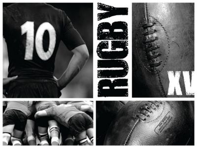 Toile pays Basque rugby 60 x 80 cm