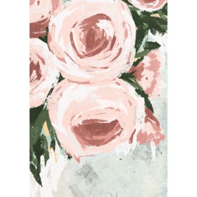 Toile peinte couleur Main Pivoine Dada Art orientation portrait l.70 x H.100 x ép.3 cm