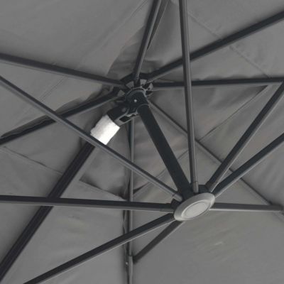 Toile pour parasol déporté 3x3m anthracite - Malaga, Brescia et Palma  Oviala