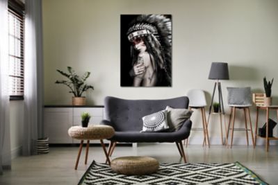 Tulup Tableau Sur Toile Image Imprimé 50x100cm - Fond de Zentangle