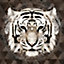 Toile sur châssis tête de tigre à strass 75 x 75 cm