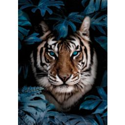 Toile tigre bleu 60 x 90 cm
