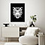Toile tigre noir, blanc Dada Art l.60 x H.80 cm