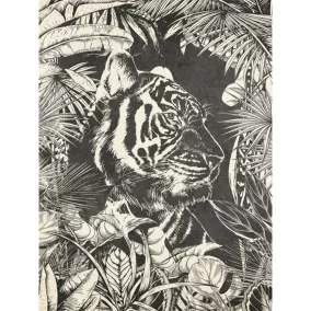 Toile tigre noir et blanc L.60 x l.80 cm Dada Art