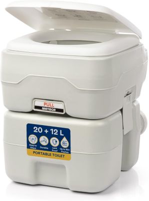 Toilette de camping 20L, 12L avec réservoir amovible, supporte jusquà 200 kg, pratique et portable pour voyage et plein air