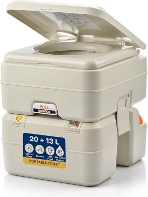 Toilette de camping 20L, 13L avec réservoir amovible, supporte jusquà 200 kg, pratique et portable pour voyage et plein air
