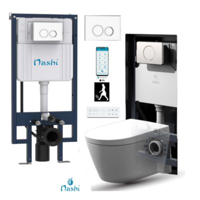 Toilette japonaise Nashi EOS PRO suspendue avec bâti-support, WC lavant automatique, gamme supérieure