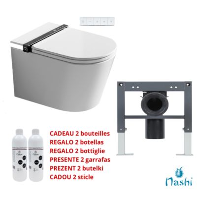 Toilette japonaise Nashi IANNA suspendue, WC lavant automatique, mural haut de gamme