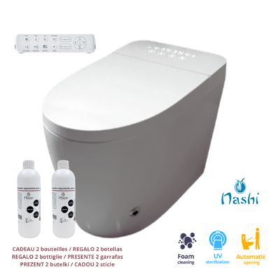 Toilette japonaise Nashi OVIAN PLUS SORTIE HORIZONTALE, WC lavant automatique, avec stérilisation UV gamme supérieure