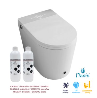 Toilette japonaise Nashi OVIAN SE SORTIE HORIZONTALE, WC lavant automatique, design compact gamme supérieure