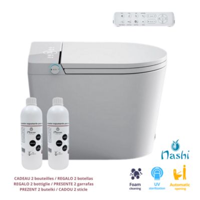 Toilette japonaise Nashi OVIAN SE SORTIE VERTICALE, WC lavant automatique, design compact gamme supérieure