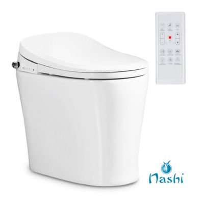 Toilette japonaise Nashi YAIZA PRO SORTIE VERTICALE, WC lavant automatique, design compact, chasse eau silencieuse