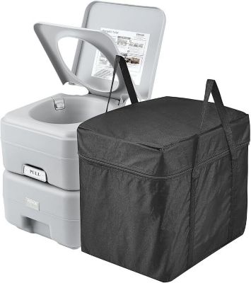 Toilette portable avec chasse eau, réservoir 20L et 12L, étanche et sans odeur avec sac de transport