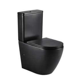 Toilette WC à poser GENOVA en céramique noir mat