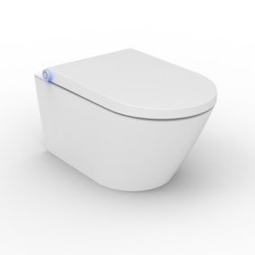 Toilettes japonais céramique, WC japonais lavant avec LED, 59,3x38,4x38cm, Basic 1102