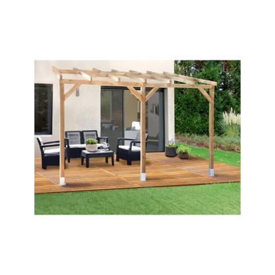 Toit Couv Terrasse en Bois 3x4.9m - sans toit