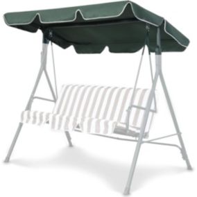 Toit pour Balancelle Toit pour Balancoire Impermeable avec Largeur de Bord 12cm Vert 191 x 132cm