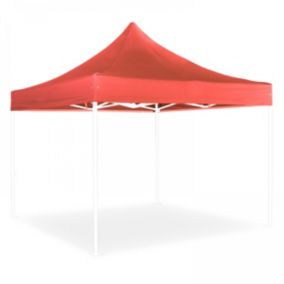 Toit pour tente pliante 3x3 m rouge  Oviala