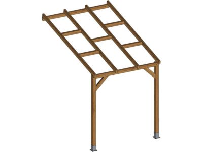Toit terrasse bois  3x2  sans toit  188 x 303 x 254274 cm