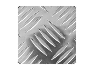 Tôle aluminium brut damier 100 x 50 cm