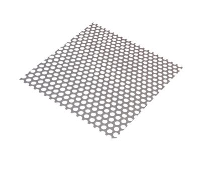Tôle perforée rond acier brut Perforation 8 mm, 100 x 50 cm