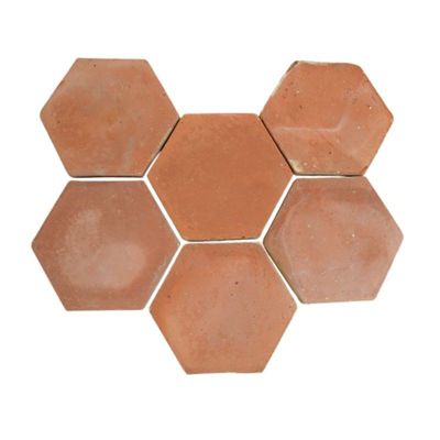 Tomette Hexagonale en Terre Cuite finition vieux patrimoine 9x9x2 cm ...