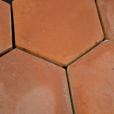 Tomette Hexagonale en Terre Cuite finition vieux patrimoine 9x9x2 cm ...