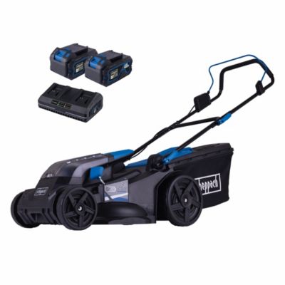 Tondeuse à batterie BC-MP430-X SET XL2 Scheppach - largeur coupe 43 cm - 600-700 m2 - bac 50L - 2 batteries 4Ah et chargeur double