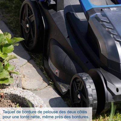 Tondeuse à batterie BC-MP430-X SET XL2 Scheppach - largeur coupe 43 cm - 600-700 m2 - bac 50L - 2 batteries 4Ah et chargeur double