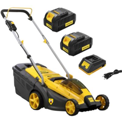 Tondeuse à batterie NEMURA 40V + 2 Batteries 4Ah + Chargeur rapide - Coupe de 37cm - Mulching + Ramassage