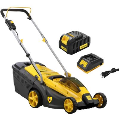 Tondeuse à batterie NEMURA 40V + Batterie 4Ah + Chargeur rapide - Coupe de 37cm - Mulching + Ramassage