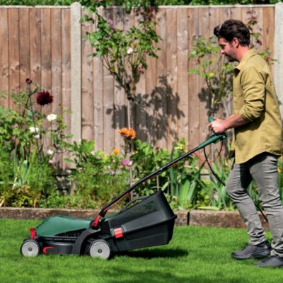 Tondeuse filaire 1400W Univrotak 37-570 - largeur de coupe 37 cm - hauteur de coupe 25 à 70 mm - bac 40 L - Bosch Garten