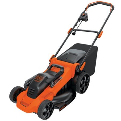 Tondeuse filaire Black+Decker - 2000 W - 48 cm - 7 hauteurs réglables de 30 à 100 mm - Bac de 50L