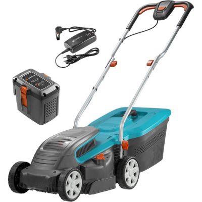 Tondeuse à gazon 40V Batterie lithium 2.6Ah Coupe 32 cm Bac 30Litres Gardena