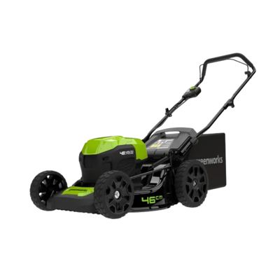 Tondeuse à gazon autotractée Greenworks 48V 46cm 3-en-1 avec batterie 4Ah - Jardins jusqu'à 350m²